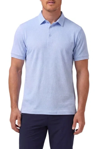 Mizzen + Main Mizzen+main Copa Trim Fit Performance Polo In Blue