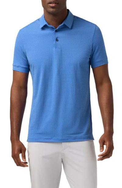 Mizzen + Main Mizzen+main Copa Trim Fit Performance Polo In Blue