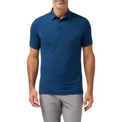 Mizzen + Main Mizzen+main Copa Trim Fit Performance Polo In Blue