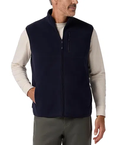 Mizzen + Main Mizzen+main Crosby Fleece Regular Fit Vest In Blue