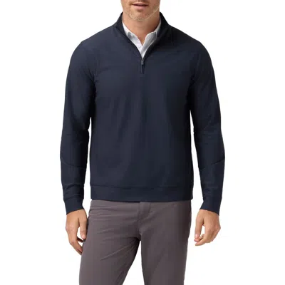 Mizzen + Main Mizzen+main Easton Textured Performance Quarter Zip Pullover In Blue