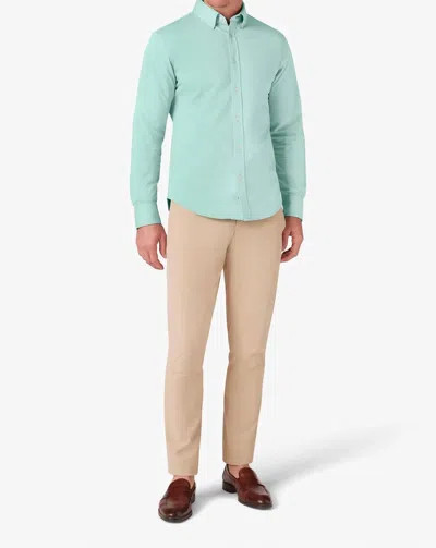 Mizzen + Main Ellis Oxford Button Down Shirt In Nile Blue Solid In Multi