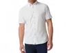 Mizzen + Main Halyard Short Sleeve Button Down Shirt In White In White