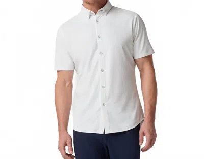 Mizzen + Main Halyard Short Sleeve Button Down Shirt In White
