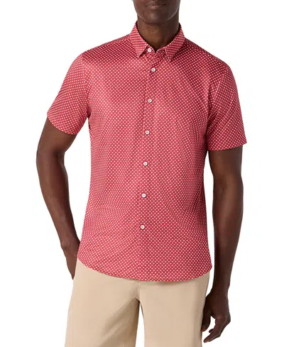 Mizzen + Main Mizzen+main Halyard Short Sleeve Dress Shirt In Red