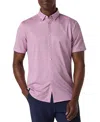 Mizzen + Main Mizzen+main Halyard Short Sleeve Dress Shirt In Pink