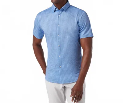 Mizzen + Main Halyard Short Sleeve Dress Shirt In Provence Enlarged Dot In Multi