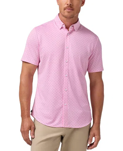 Mizzen + Main Mizzen+main Halyard Short Sleeve Dress Shirt In Pink