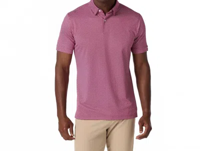 Mizzen + Main Halyard Short Sleeve Polo In Mulberry Dash In Pink