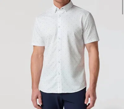 Mizzen + Main Halyard Short Sleeve Polo In White Dot
