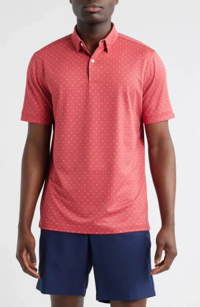 MIZZEN + MAIN MIZZEN+MAIN HALYARD TRIM FIT DOT PRINT PERFORMANCE POLO