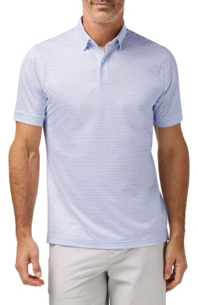 Mizzen + Main Mizzen+main Halyard Trim Fit Dot Stripe Performance Polo In Purple
