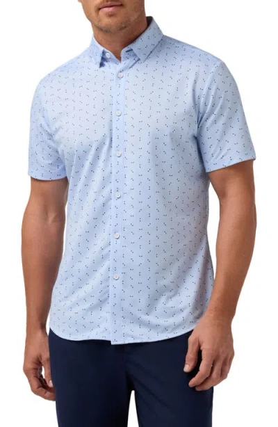 Mizzen + Main Mizzen+main Halyard Trim Fit Floral Button-up Shirt In Blue