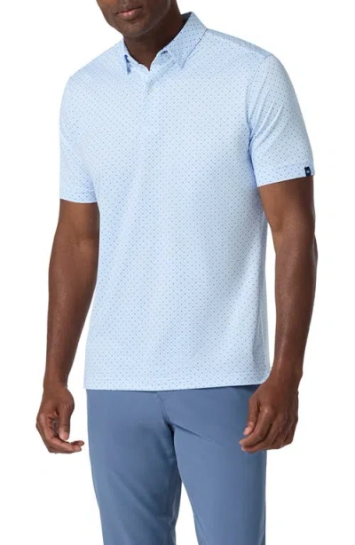 Mizzen + Main Mizzen+main Halyard Trim Fit Performance Polo In Blue
