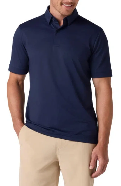 Mizzen + Main Mizzen+main Halyard Trim Fit Print Polo In Blue