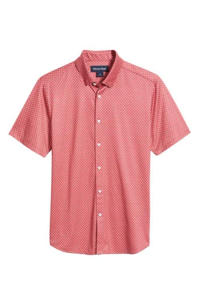 Mizzen + Main Mizzen+main Halyard Trim Fit Short Sleeve Performance Button-up Shirt