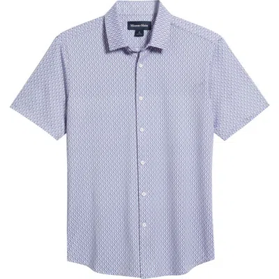 Mizzen + Main Mizzen+main Halyard Trim Fit Short Sleeve Performance Button-up Shirt