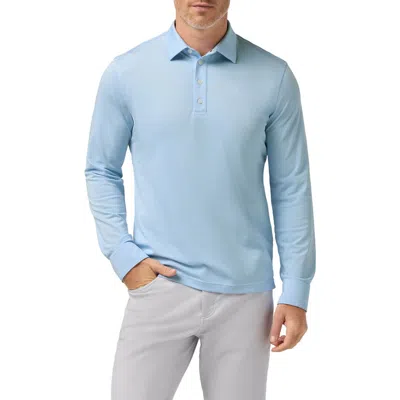 Mizzen + Main Mizzen+main Harper Long Sleeve Performance Polo In Blue