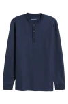 Mizzen + Main Mizzen+main Henderson Long Sleeve Performance Henley In Navy Solid