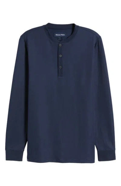 Mizzen + Main Mizzen+main Henderson Long Sleeve Performance Henley In Navy Solid