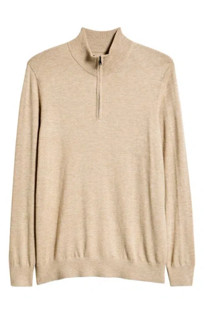 Mizzen + Main Mizzen+main Heritage Quarter Zip Sweater In Brown