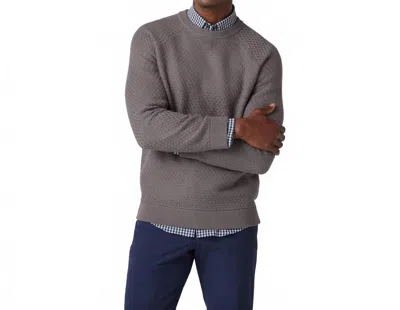 Mizzen + Main Hillcrest Crewneck Sweater In Nickel In Gray
