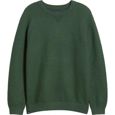 Mizzen + Main Mizzen+main Hillcrest Crewneck Jumper In Spruce Solid
