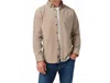 Mizzen + Main Jackson Corduroy Polo Shirt In Sand Heather In Neutral