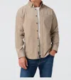 Mizzen + Main Jackson Corduroy Shirt In Khaki Solid In Multi