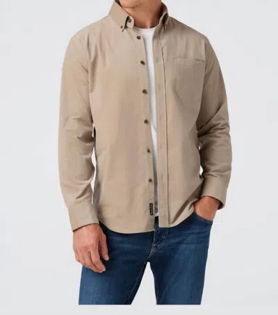 Mizzen + Main Jackson Corduroy Shirt In Khaki Solid In Multi