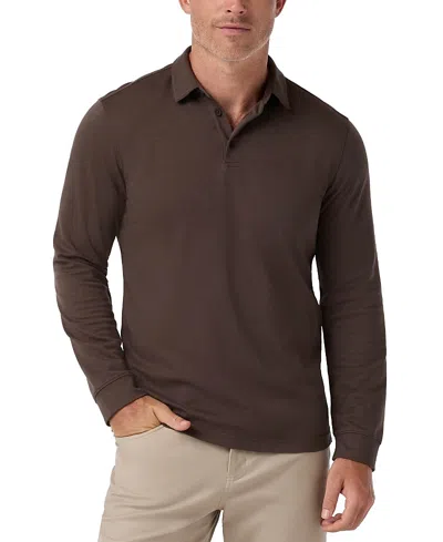 Mizzen + Main Mizzen+main Kent Long Sleeve Trim Fit Polo Shirt In Multi