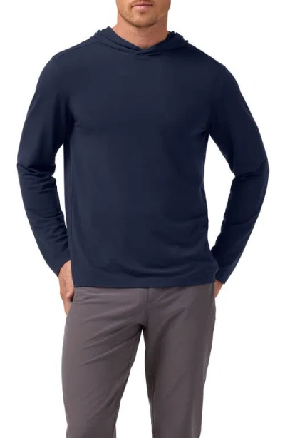 Mizzen + Main Mizzen+main Knox Long Sleeve Hooded T-shirt In Blue