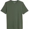 Mizzen + Main Mizzen+main Knox Short Sleeves T-shirt In Olive Solid