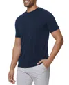 Mizzen + Main Knox Solid Navy Performance T-shirt In Navy