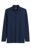 Mizzen + Main Mizzen+main Kpi Quarter Zip Heather Sweater In Navy Heather