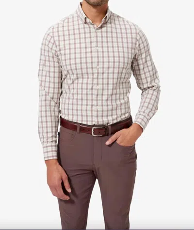 Mizzen + Main Leeward Dress Shirt In Cream Caribou Plaid In Multi