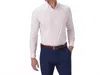 Mizzen + Main Leeward Dress Shirt In Light Pastel Pink In White