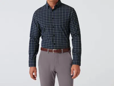 Mizzen + Main Leeward Dress Shirt In Navy Stewart Plaid In Multi