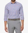 Mizzen + Main Leeward Check Stretch Performance Button-up Shirt In Purple