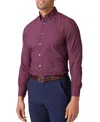 Mizzen + Main Leeward Polka Dot Button-up Shirt In Plum Gray Dot Print