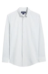 Mizzen + Main Leeward Geo Print Performance Button-up Shirt In White Medallion Print