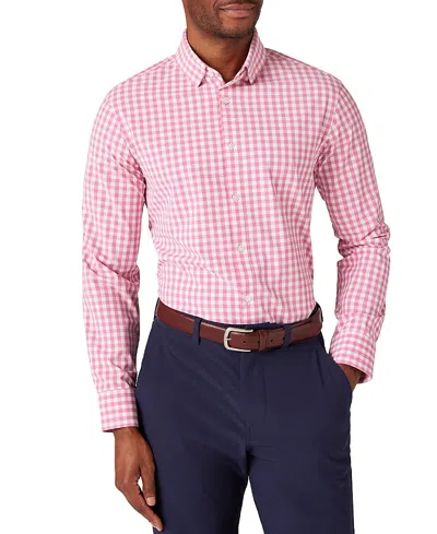 Mizzen + Main Mizzen+main Leeward Trim Fit Check Performance Button-up Shirt In Rose Madison Check