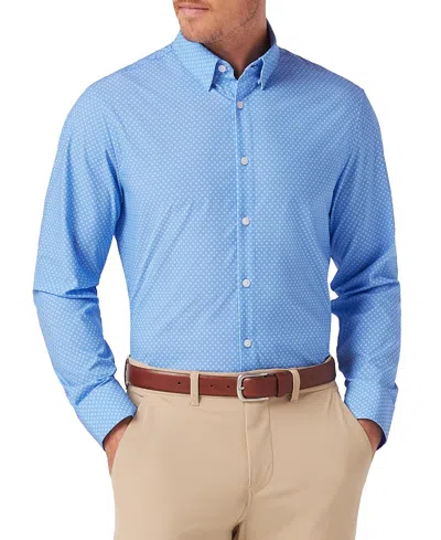 Mizzen + Main Mizzen+main Leeward Long Sleeve Dress Shirt In Blue