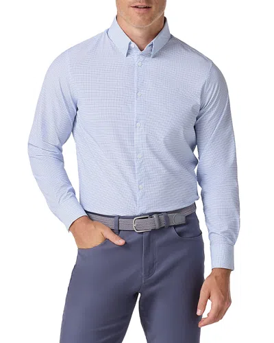 Mizzen + Main Mizzen+main Leeward Long Sleeve Dress Shirt In Blue