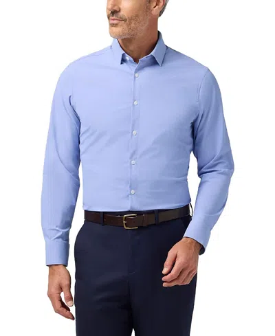 Mizzen + Main Mizzen+main Leeward Long Sleeve Dress Shirt In Blue Straton Chck Trim