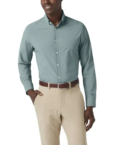 Mizzen + Main Mizzen+main Leeward Long Sleeve Dress Shirt In Hunter Green Straton Check