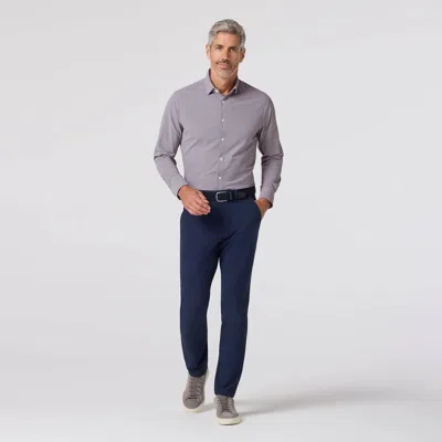 Mizzen + Main Leeward Long Sleeve Dress Shirt In Eggplant Winston Check In Multi
