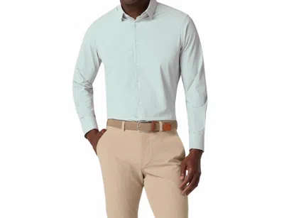 Mizzen + Main Leeward Long Sleeve Dress Shirt In Eucalyptus Ian Gingham In Green