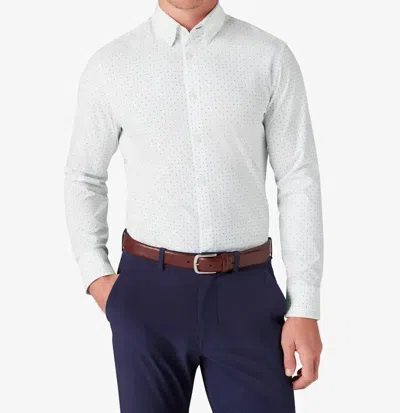 Mizzen + Main Leeward Long Sleeve Dress Shirt In Sky Pyramid In Multi