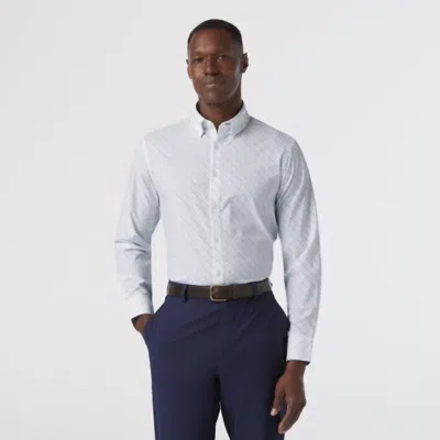 Mizzen + Main Leeward Long Sleeve Dress Shirt In White Dot Geo In Multi